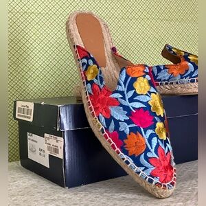 Alex & Alex multi colored floral embroidered espadrilles